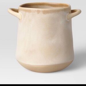 Small Handled Ceramic Planter 6 1/2” 
-Threshold-2022 Collection Very Popular